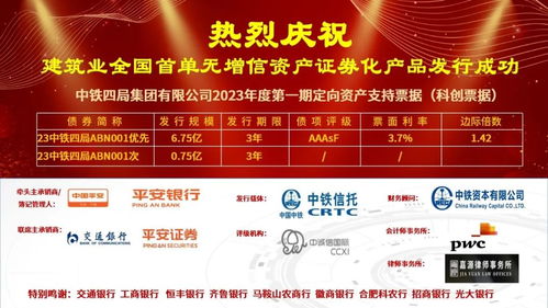 公司动态 中铁信托助力中铁四局成功发行建筑业全国首单无增信资产证券化产品